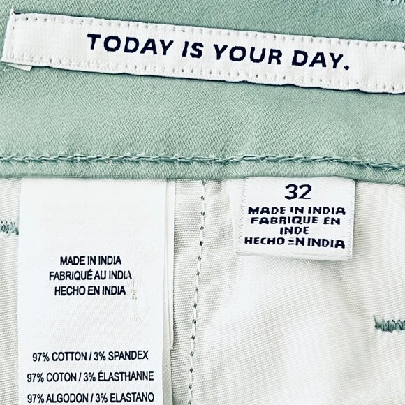 Kenneth Cole Men's Green Slim Fit Lightweight Stretch Chino Shorts Size 32 NWT - Picture 6 of 12